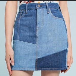 Levis Patched Denim Skirt
